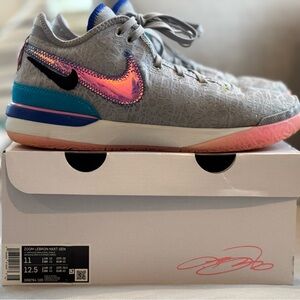 Nike Zoom LeBron NXXT Gen Gray and Pink Men's Shoes